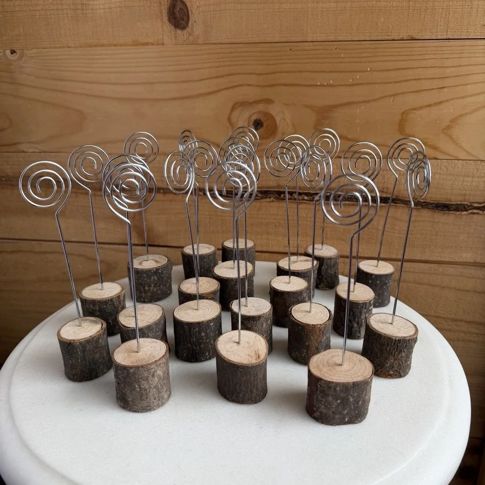 20 Placeholders Photo Holders Rustic Wood Event‎ Wedding Party Baby Shower